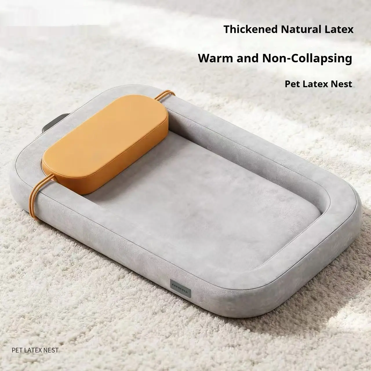 Summer Pet Bed With Pillow Cooling Ice Silk for Cats Small Dogs Zero Pressure Back Support for Arthritic Pets