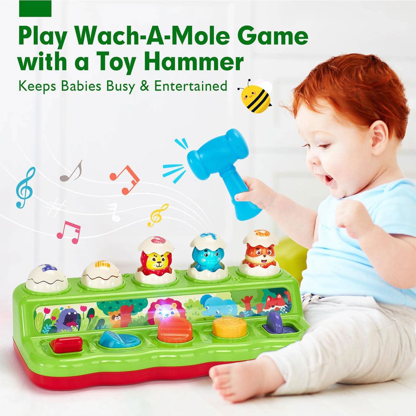 Early Education Puzzle Press-and-Play Whack-a-Mole Baby Toy - Image 1
