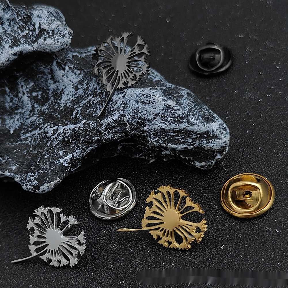 Pastoral-style Dandelion Stainless Steel Lapel Pin