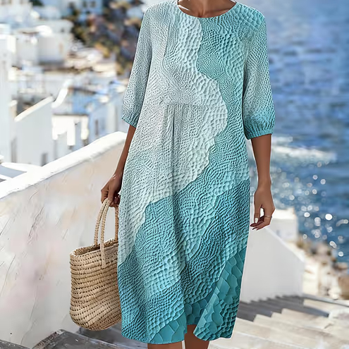 Sleeveless Casual Printed Temperament Long Skirt - imagen 1