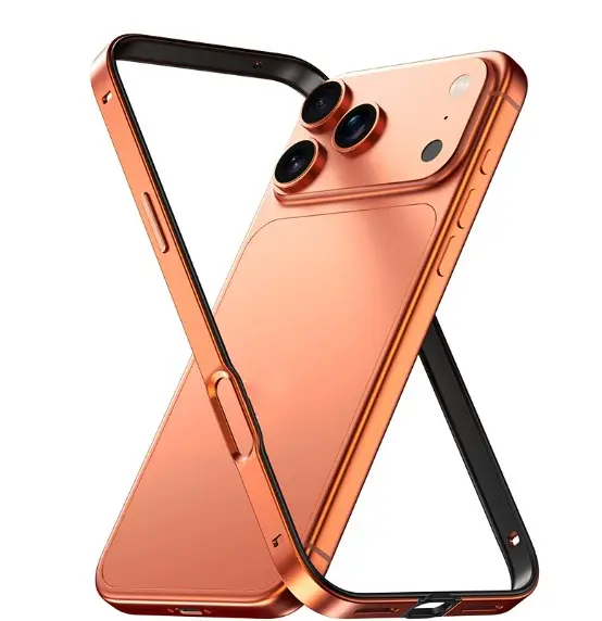 Boxer-style Silicone Phone Case With Metal Frame And Corner Shock Absorption