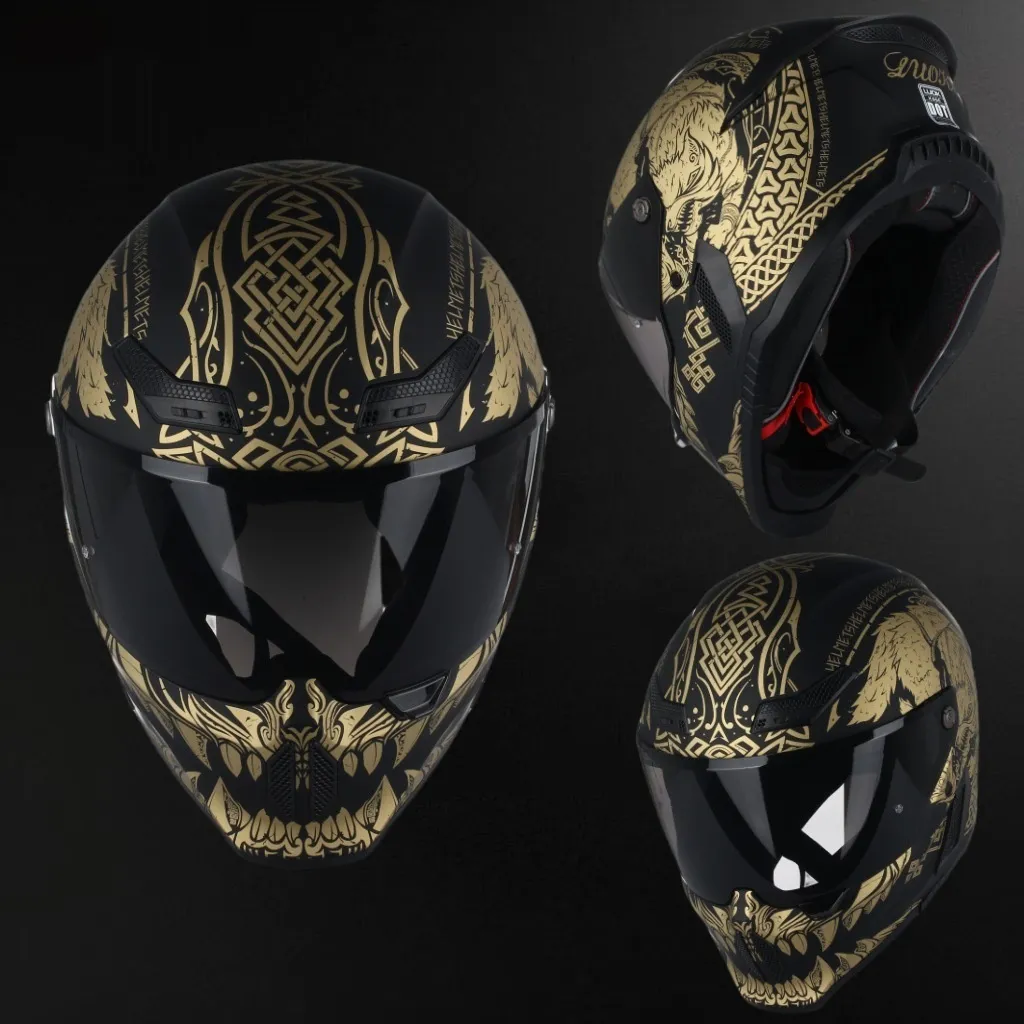 Motorcycle Helmet With Ventilation And Bluetooth Connectivity