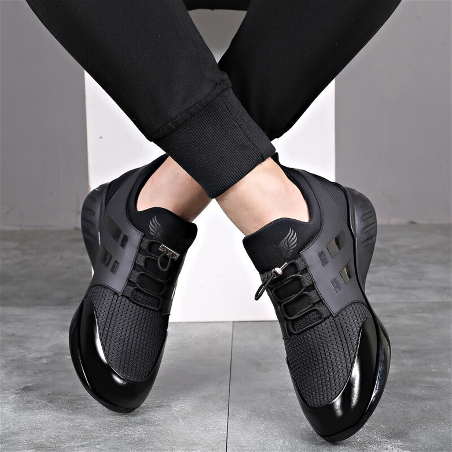 Men's Inner Height 8cm Large Casual Shoes