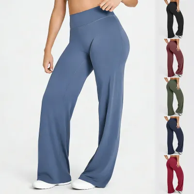Women's Straight-leg Yoga Pants Exercise And Fitness Trousers