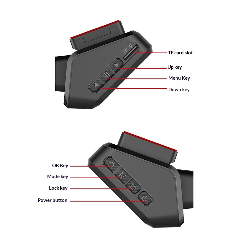 High-definition Night Vision Dual-camera Dash Cam With Front And Rear Recording