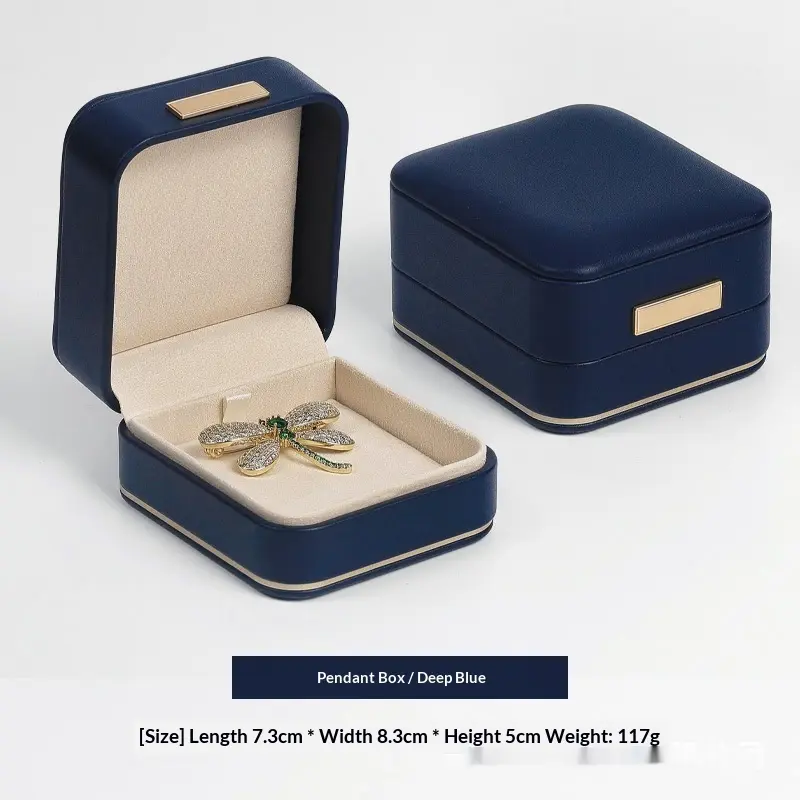 Rounded-corner PU Leather Jewelry Packaging Box