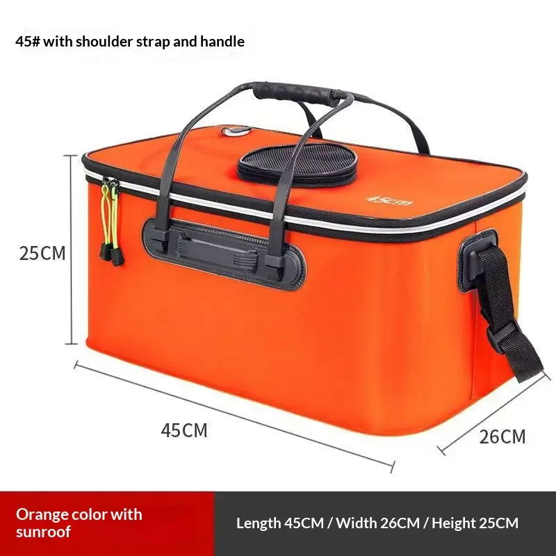 Fishing Live Fish EVA Multi-Use Foldable Outdoor Car Wash Bucket Fish-Tending Bucket
