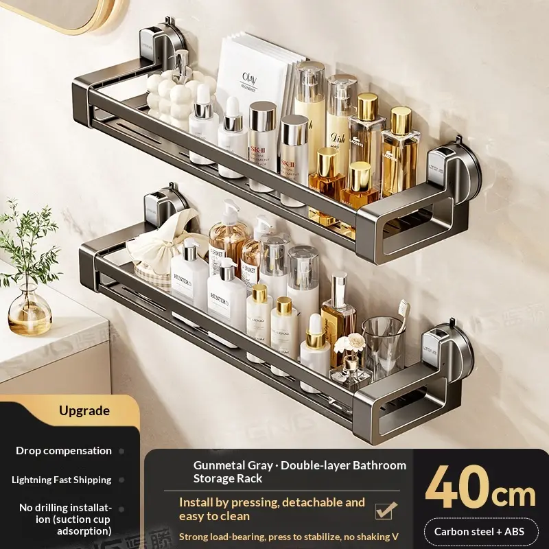 Bathroom Suction Cup Hanging Storage Rack