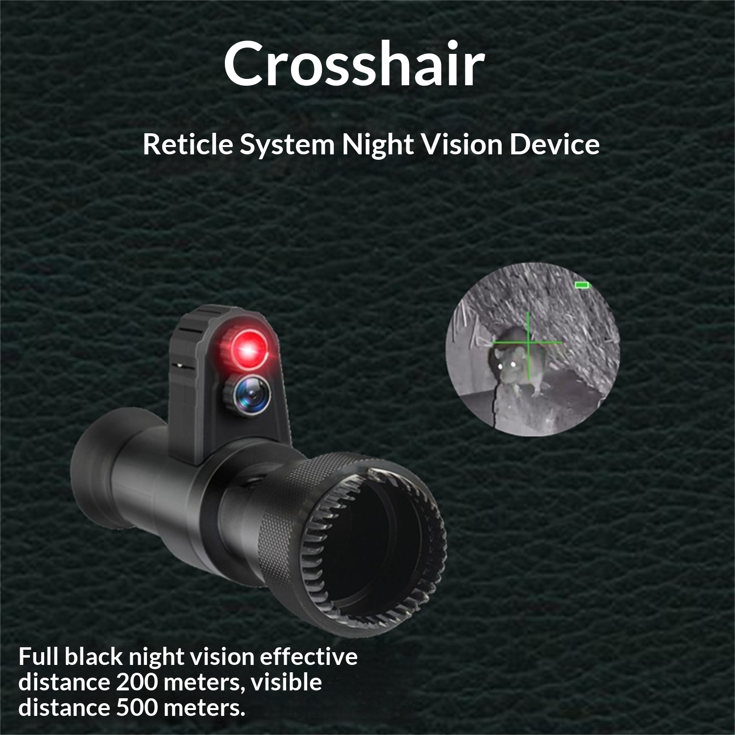 All-black Collimator Night Vision Device Built-in Screen HD