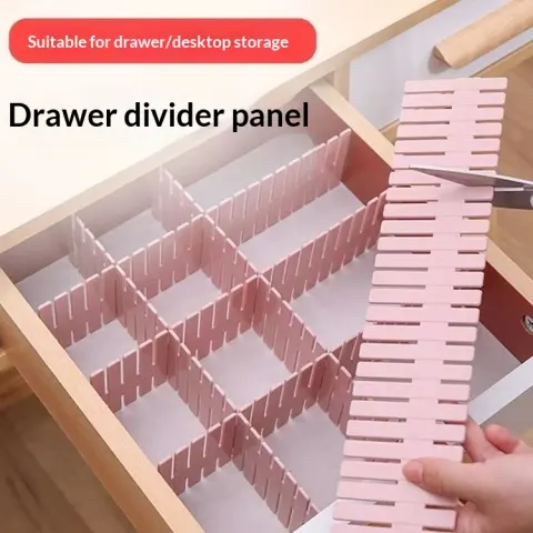 Free-Combination Plastic Drawer Organizer Dividers