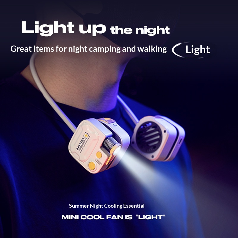 Outdoor Neck-Hanging Portable Bladeless Silent Mini Fan - imagen 1