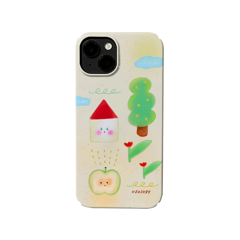 Illustration Film Case 2-in-1 Phone Case For 15 Pro1412 Soft And Hard Shell