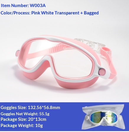 HD Waterproof Anti-fog Plating Swimming Goggles Plain Large Frame - Image 3