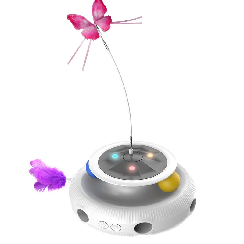 Multifunctional Electric Cat Toy Self-Entertaining Stress-Relieving Automatic Smart Cat Teaser With Rotating Disc