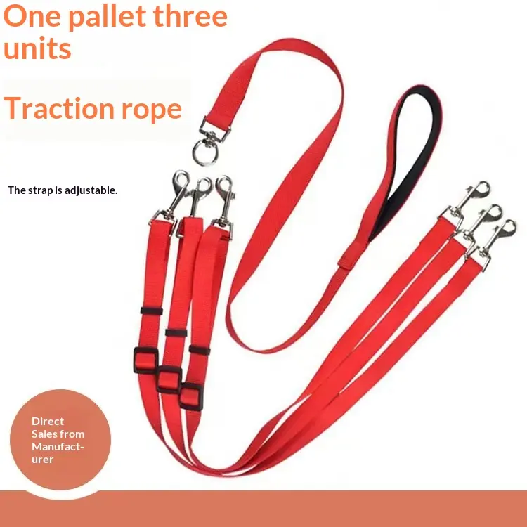 Three-Dog Leash Pet Garden Traction One-Leash-Three-Pets Chain