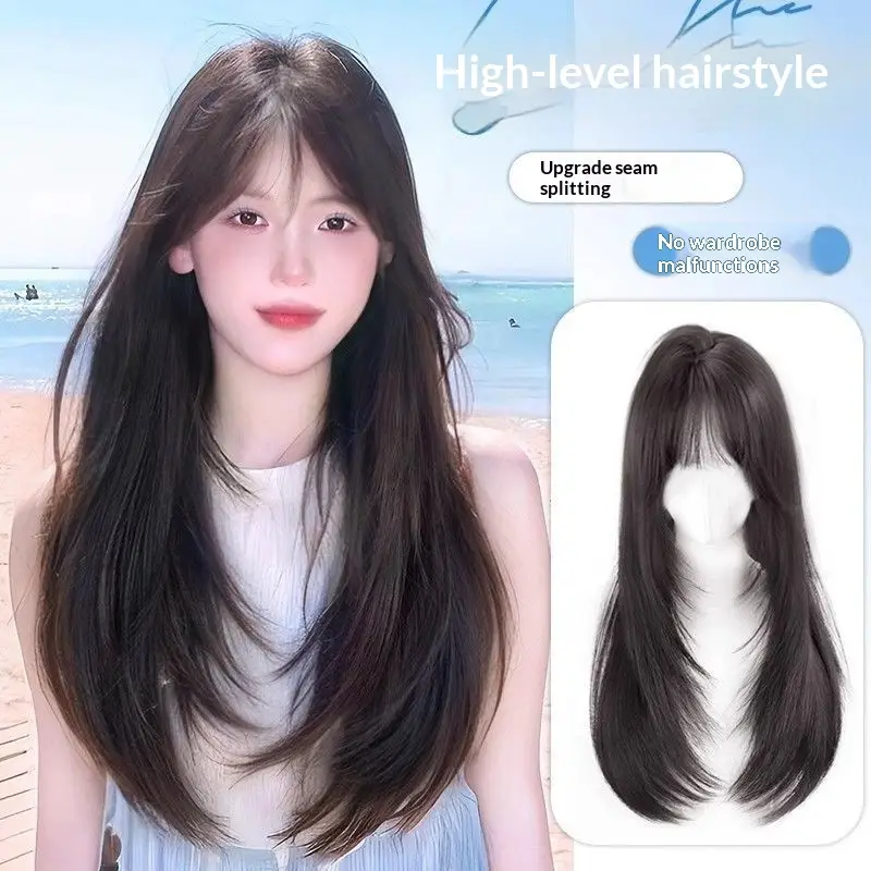 Long Hair Collarbone-length Whole-head Coverage