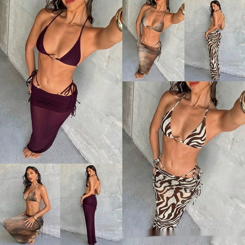 Mesh Three-piece Swimsuit For Women - imagen 1