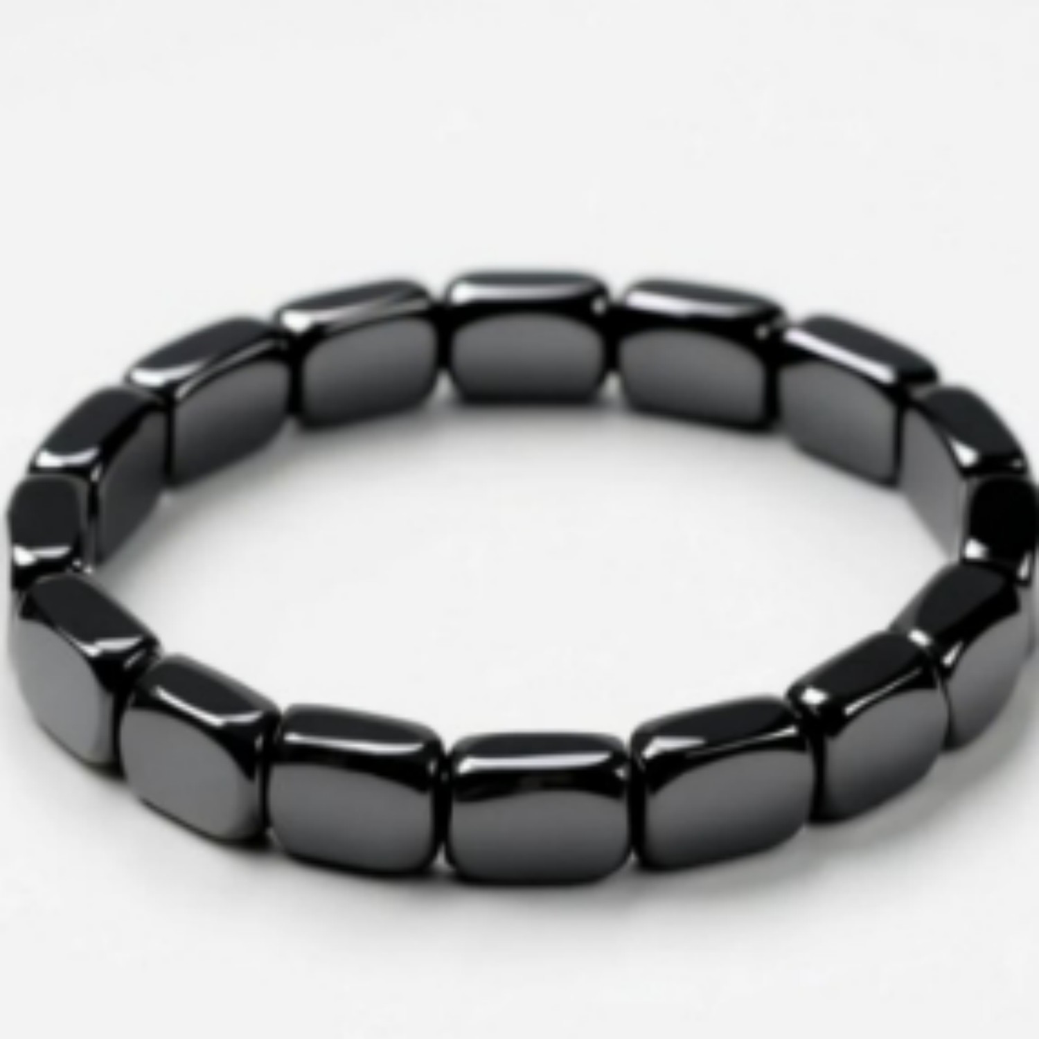 Natural Stone Crystal Hollow Bead Men's Bracelet
