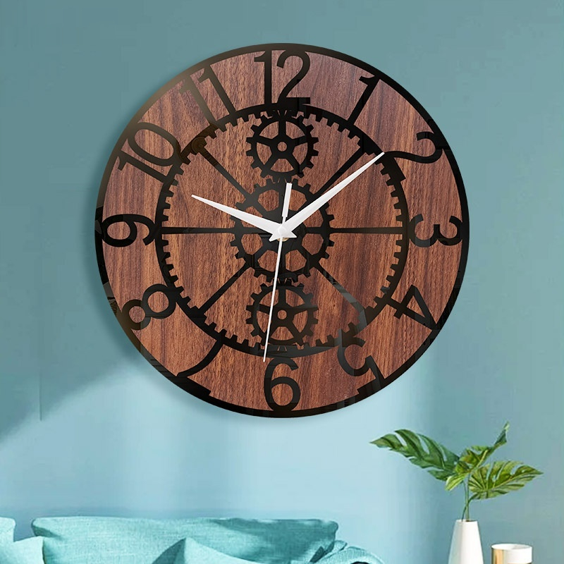 European-style Vintage Wall-Mounted Silent Clock