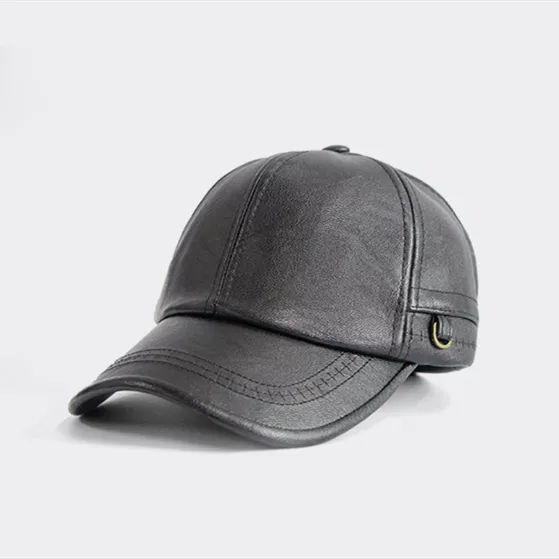 Spring Autumn PU Leather Baseball Cap Fashionable