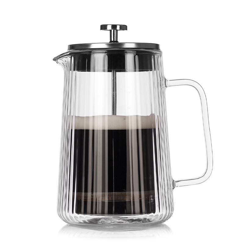 High-appearance Double-walled Glass French Press Heat-resistant