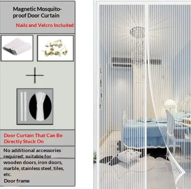 Mosquito-proof Curtain Summer Glass Fiber Screening Door Mesh