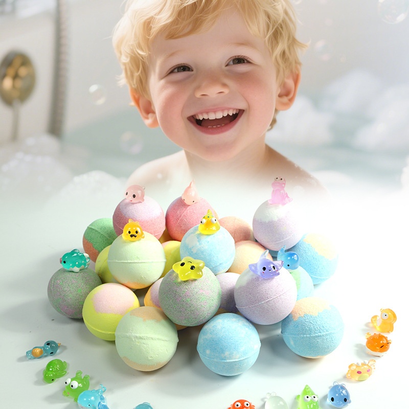 Animal Toy Bath Salt Ball Set 24 Pieces For Kids Bath Time