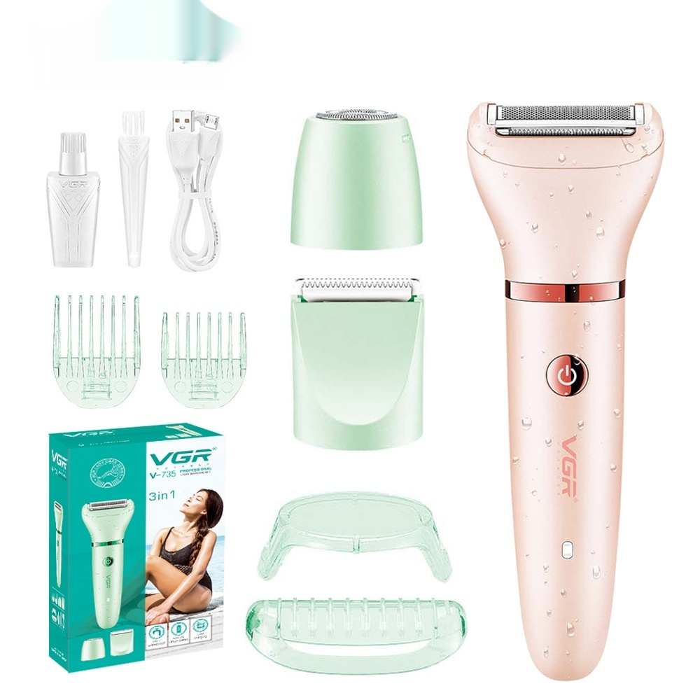 Multifunctional 3-in-1 Womens Hair Remover Fully Washable 3