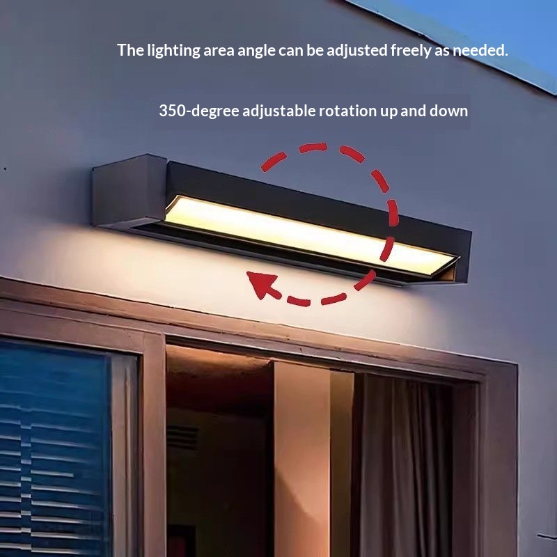 Outdoor Waterproof Wall Lampcourtyard Lamp Rotating Strip