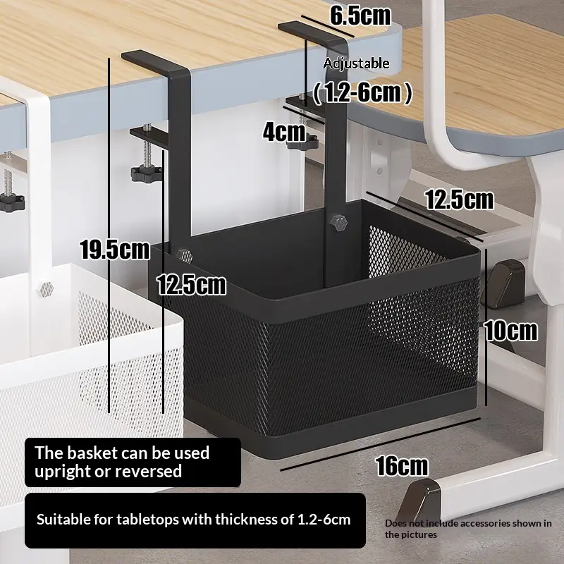 Punch-free Under-table Storage Rack Hung By The Table