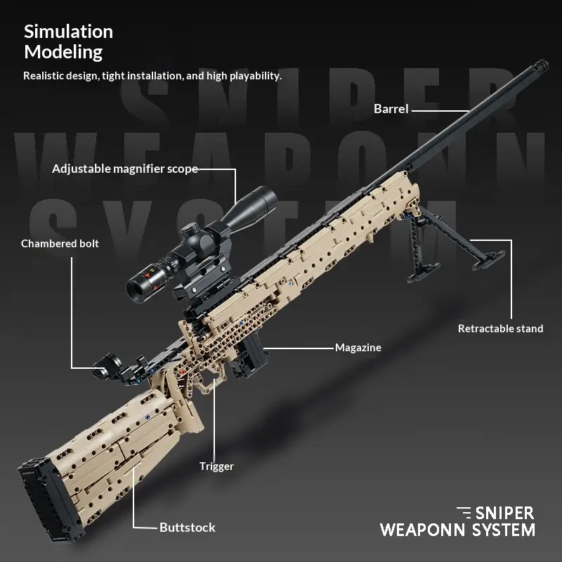 M24 Sniper Building Block Rifle Toy Set