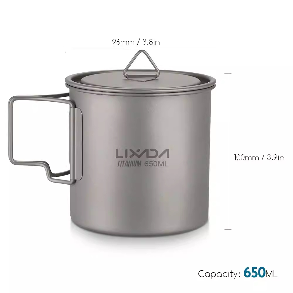 750ml Outdoor Camping Water Bottle With Lid And Hinged Handle