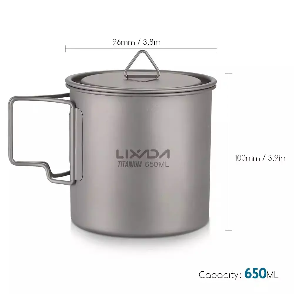 750ml Outdoor Camping Water Bottle With Lid And Hinged Handle