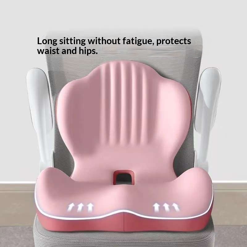Creative Color Block Simple Home Shell Shaped One Piece Seat Cushion With Backrest