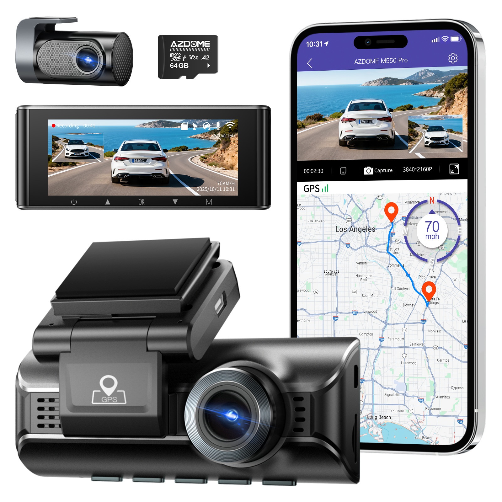 M550PRO HD 4K Dash Cam 6
