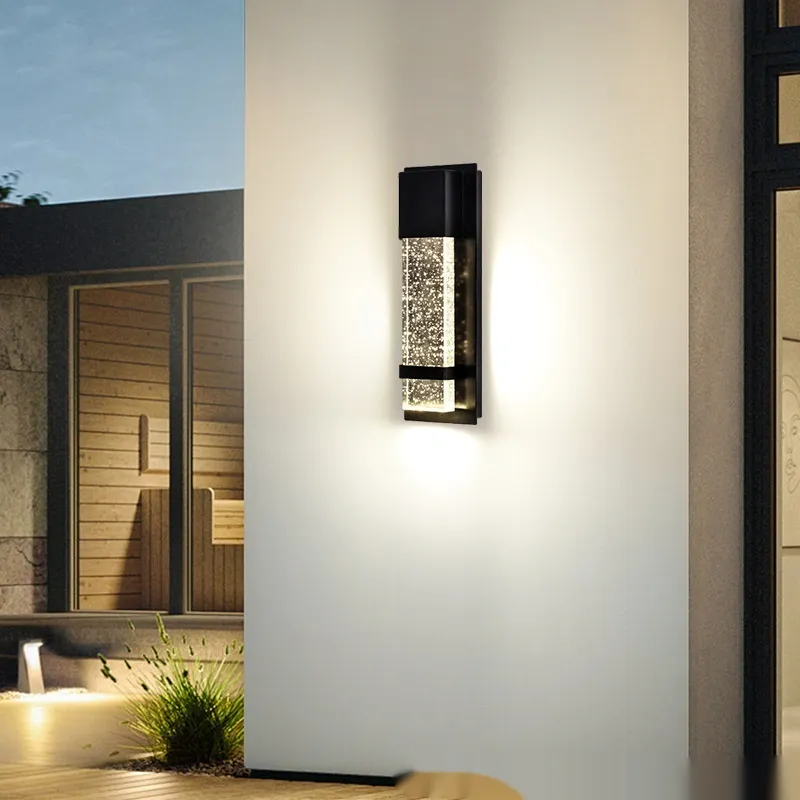 Modern Minimalist Outdoor Waterproof Crystal Wall Light