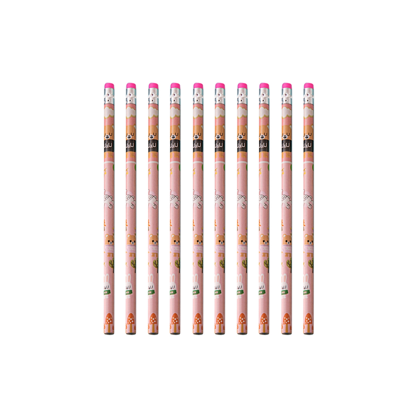Pencil With Eraser 10 Pack