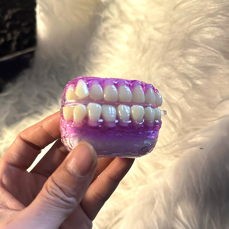 Creative Purple Tooth Earphone Protective Case