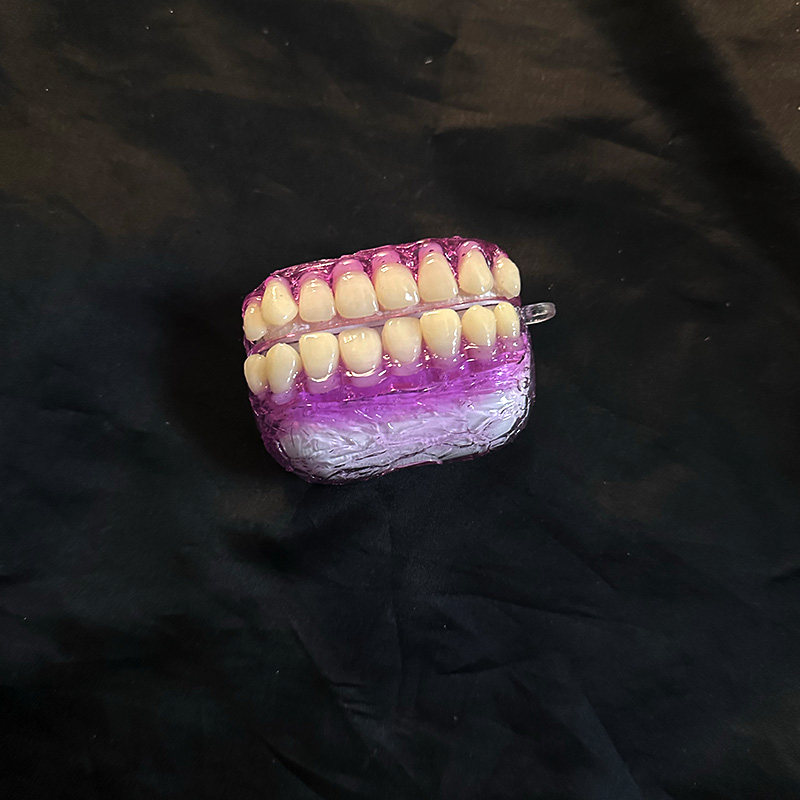 Creative Purple Tooth Earphone Protective Case