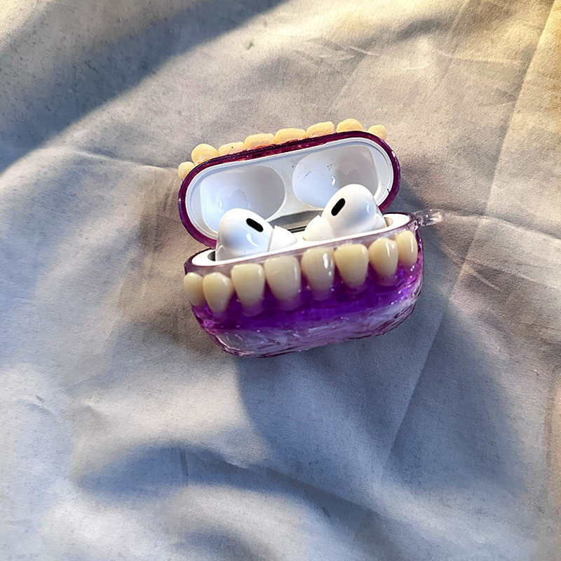 Creative Purple Tooth Earphone Protective Case