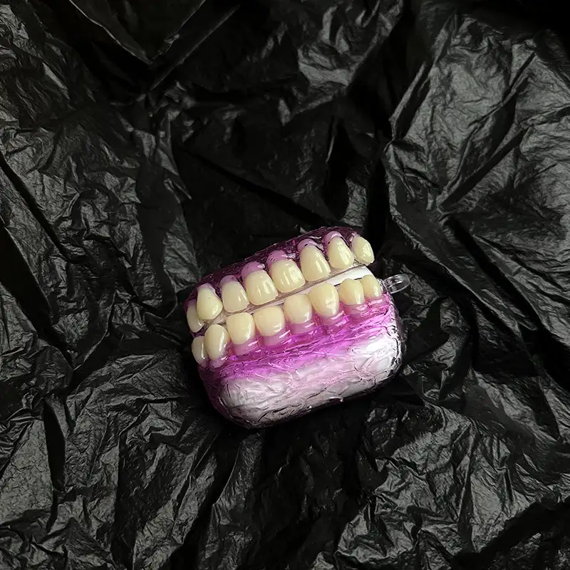 Creative Purple Tooth Earphone Protective Case