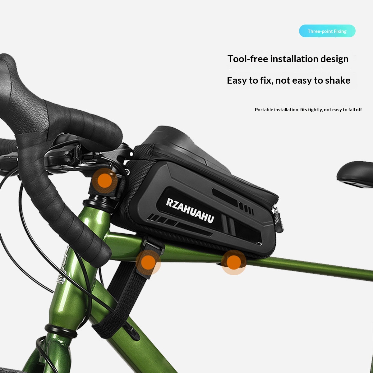 Front Frame Hard-shell Phone Bag For Road And Mountain Biking