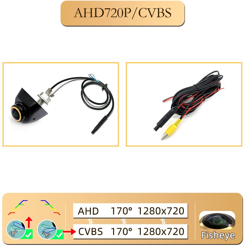 In-vehicle AHD 720P Tri-Control Rearview Camera