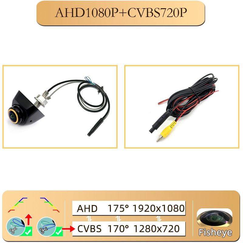 In-vehicle AHD 720P Tri-Control Rearview Camera