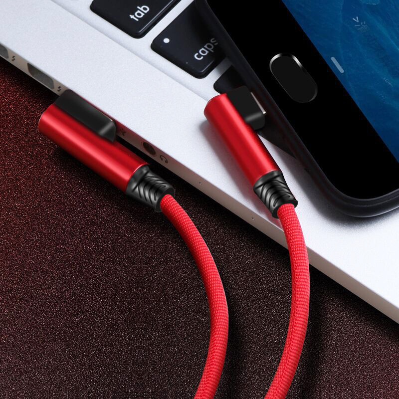 Double-bend Cotton Fabric Phone Charging Data Cable