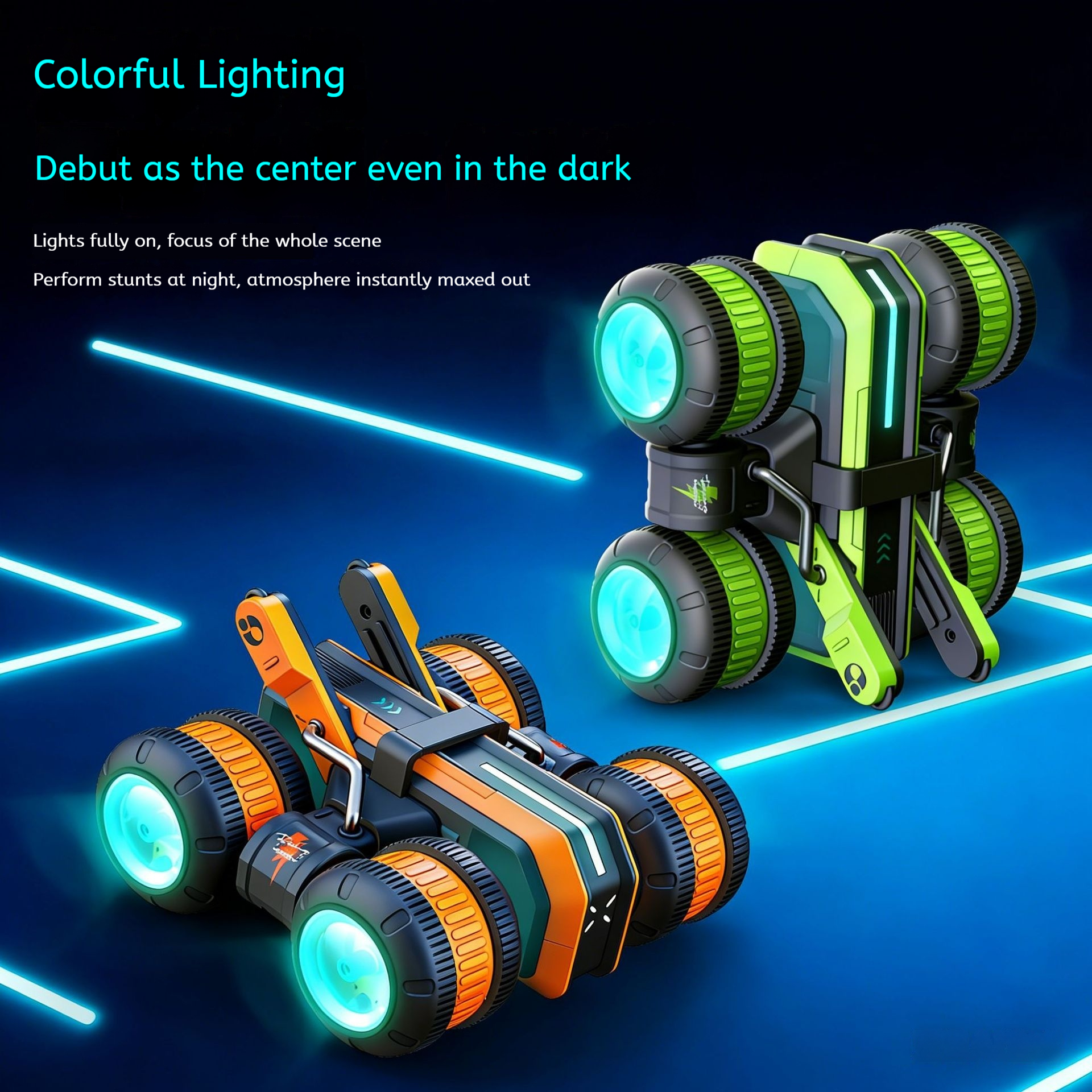 24G Remote-Controlled Rotating Gesture-Sensing Stunt Toy Car