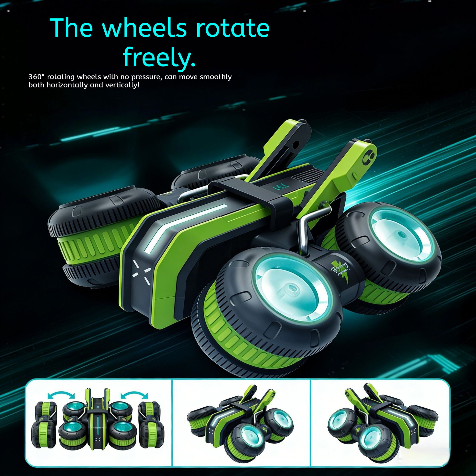 24G Remote-Controlled Rotating Gesture-Sensing Stunt Toy Car