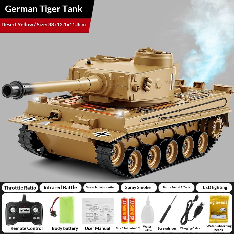 Lights Sound Smoking Water Bullets Remote-controlled Tracked Tank