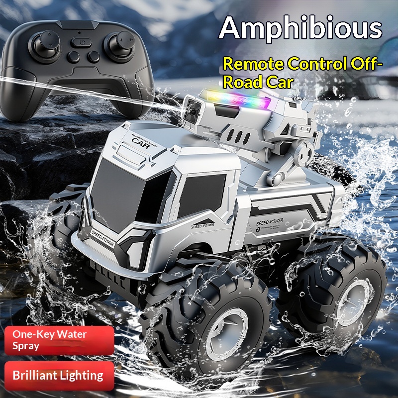 Four-wheel-drive Amphibious Water Cannon Remote-controlled Toy Car