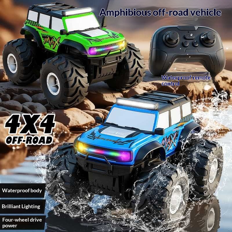 Colorful LED-lit 4WD Climbing Off-Road Amphibious Remote-Controlled Car